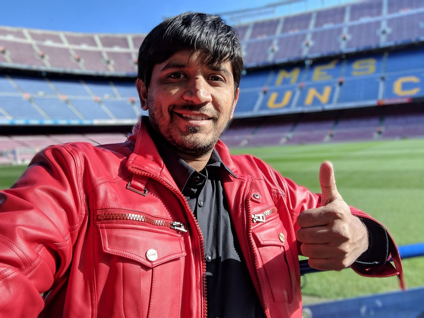 Chetan visiting Camp Nou stadium