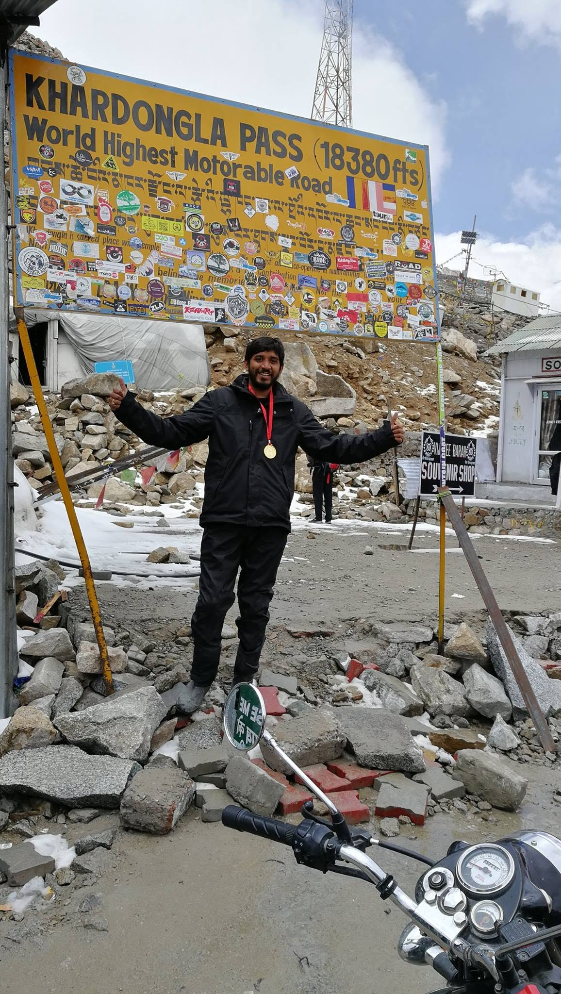 Chetan at Khardung La Pass